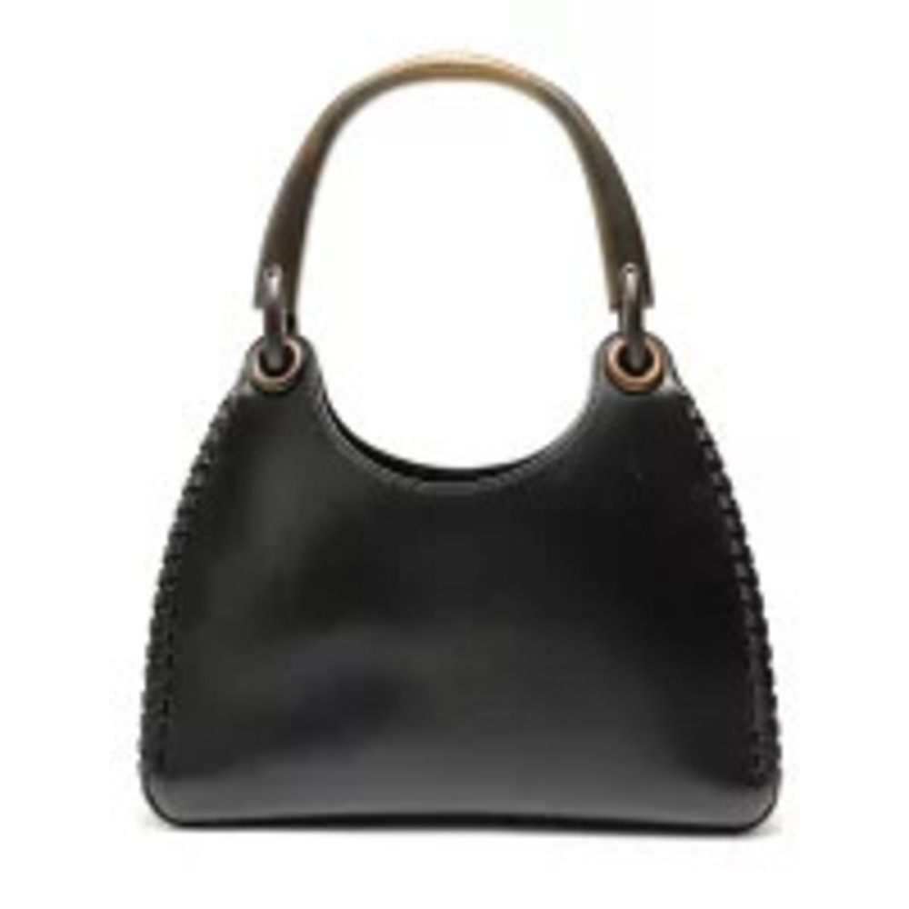 Gucci Handle Bag Wood Black Shoulder